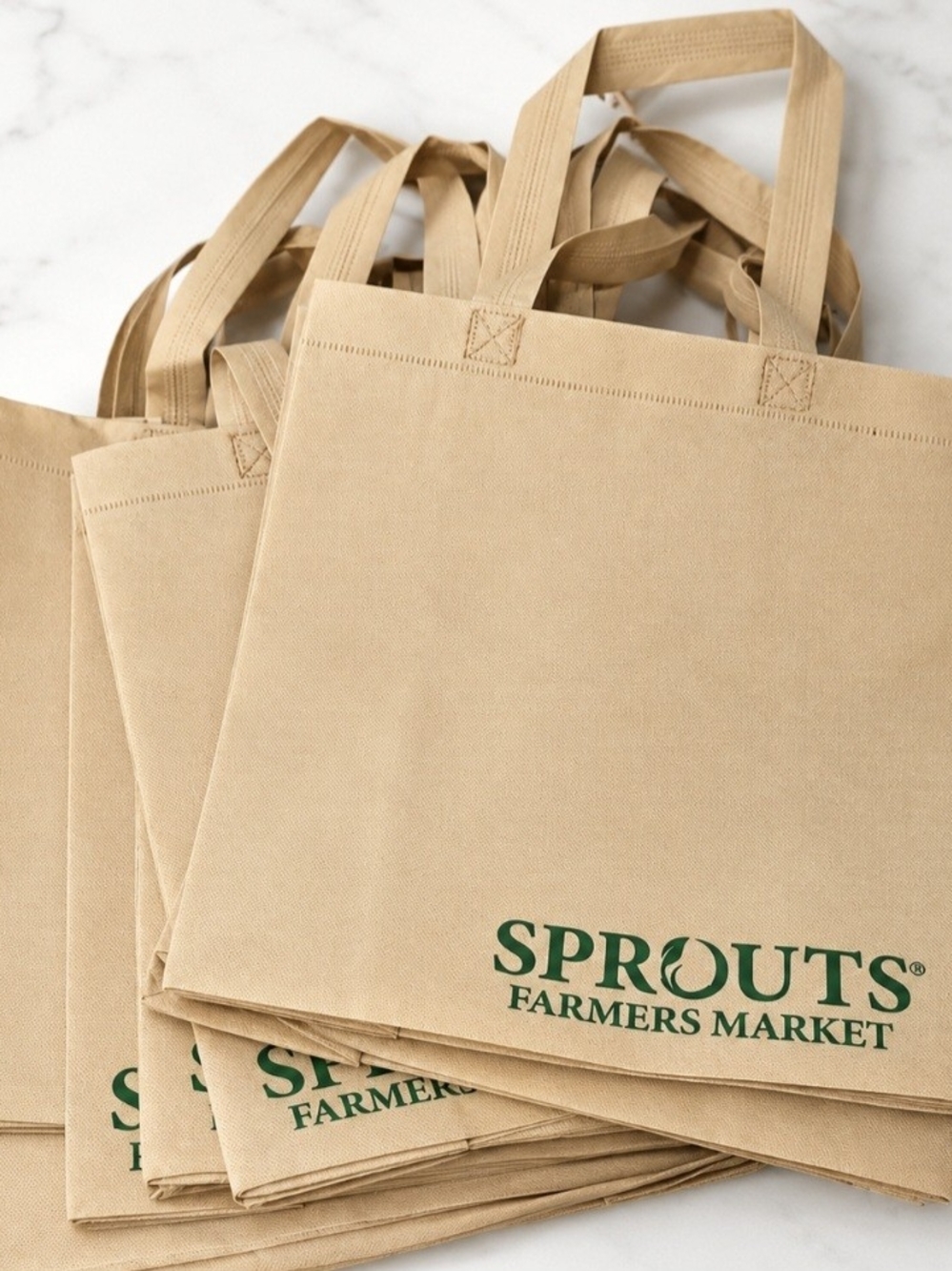 7 Sprouts Farmers Market Reusable Tote/Grocery Shopping Bags - NEW